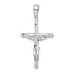 De-Ani Sterling Silver Rhodium-Plated Textured Crucifix Pendant