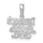 De-Ani Sterling Silver Rhodium-Plated Polished DADDYS LITTLE GIRL Pendant - Image 4