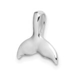 De-Ani Sterling Silver Rhodium-Plated Polished Mini Whale Tail Slide - Image 5