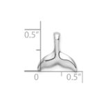 De-Ani Sterling Silver Rhodium-Plated Polished Mini Whale Tail Slide - Image 3