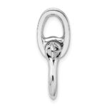 De-Ani Sterling Silver Rhodium-Plated 3D Medium Shackle Link with Pulley Pendant - Image 2