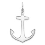 De-Ani Sterling Silver Rhodium-Plated Polished 3D Large Anchor Pendant - Image 4