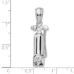 De-Ani Sterling Silver Rhodium-Plated 3D Single Scuba Tank with Hose Pendant - Image 4