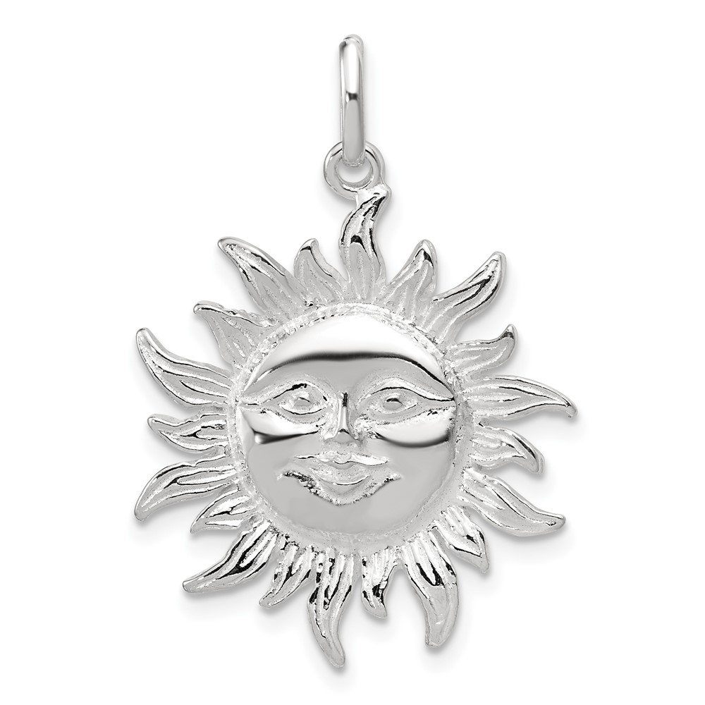 QC1067.jpg Sterling Silver Sun Pendant - Image 1