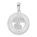 De-Ani Sterling Silver Rhodium-Plated Enameled Traverse City Michigan with Cherry Pendant - Image 4