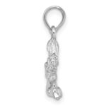 De-Ani Sterling Silver Rhodium-Plated Polished 3D Virgo Zodiac Pendant - Image 2