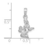 De-Ani Sterling Silver Rhodium-Plated Polished 3D Virgo Zodiac Pendant - Image 3