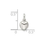 Sterling Silver Small Puffed Heart Charm - Image 3
