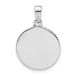 Sterling Silver Rhodium-plated Oxidized Circle Tree Pendant - Image 4