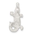 Sterling Silver Satin & Polished D/C Alligator Chain Slide - Image 4