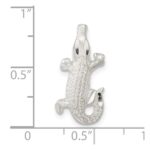 Sterling Silver Satin & Polished D/C Alligator Chain Slide - Image 3