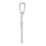 Sterling Silver Polished and Satin Center Latin Cross Pendant - Image 2