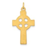 Sterling Silver Gold-tone Polished Solid Cross Pendant - Image 4
