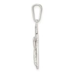 Sterling Silver Polished Crucifix Pendant - Image 2
