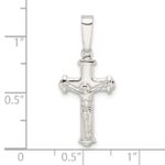 Sterling Silver Polished Crucifix Pendant - Image 4