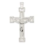 Sterling Silver Polished Crucifix Pendant