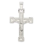Sterling Silver Polished Crucifix Pendant
