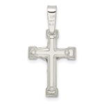 Sterling Silver Polished Crucifix Pendant - Image 3