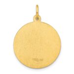 Sterling Silver Gold-tone Polished Solid Saint Christopher Medal Pendant - Image 4