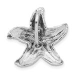 De-Ani Sterling Silver Rhodium-Plated Polished and Textured Starfish Slide - Image 4