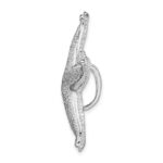 De-Ani Sterling Silver Rhodium-Plated Polished and Textured Starfish Slide - Image 2
