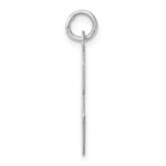 Large Sterling Silver Rhodium-plated Script Letter C Initial Charm - Image 2