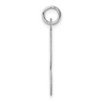 Large Sterling Silver Rhodium-plated Script Letter S Initial Charm - Image 2