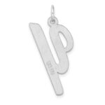 Large Sterling Silver Rhodium-plated Script Letter Y Initial Charm - Image 3