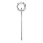 Large Sterling Silver Rhodium-plated Block Letter G Initial Charm - Image 2