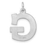 Large Sterling Silver Rhodium-plated Block Letter G Initial Charm - Image 3
