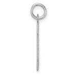 Large Sterling Silver Rhodium-plated Block Letter H Initial Charm - Image 2