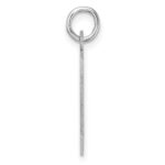 Large Sterling Silver Rhodium-plated Block Letter L Initial Charm - Image 2