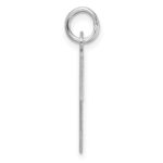 Large Sterling Silver Rhodium-plated Block Letter T Initial Charm - Image 2