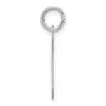 Small Sterling Silver Rhodium-plated Artisan Block Letter C Initial Charm - Image 2