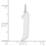 Small Sterling Silver Rhodium-plated Artisan Block Letter J Initial Charm - Image 4