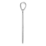 Large Sterling Silver Rhodium-plated Fancy Script Letter I Initial Pendant - Image 2