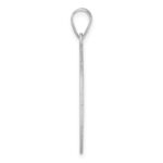 Large Sterling Silver Rhodium-plated Fancy Script Letter O Initial Pendant - Image 2