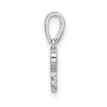 Sterling Silver Rhodium-plated CZ LOVE Pendant - Image 2