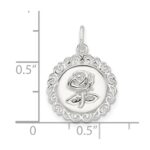 Sterling Silver E-coated Rose Charm - Image 4