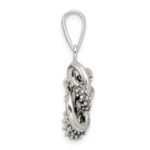 Sterling Silver Antiqued and Polished Love Knot Pendant - Image 2