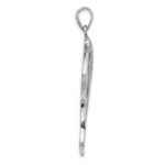 Sterling Silver Rhodium-plated Polished Polished Abalone Stingray Pendant - Image 2