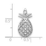 Pure Fire Sterling Silver Rhod-plated CZ Pineapple Pendant - Image 4