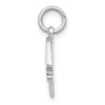 Sterling Silver Rhodium-plated Enameled Nurses Hat with Heart Pendant - Image 2