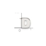 Sterling Silver E-coated Letter D Slide Charm - Image 4