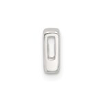 Sterling Silver E-coated Letter E Slide Charm - Image 2