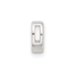 Sterling Silver E-coated Letter O Slide Charm - Image 2