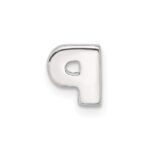 Sterling Silver E-coated Letter P Slide Charm - Image 3