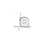 Sterling Silver E-coated Letter Q Slide Charm - Image 4
