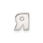 Sterling Silver E-coated Letter R Slide Charm - Image 3