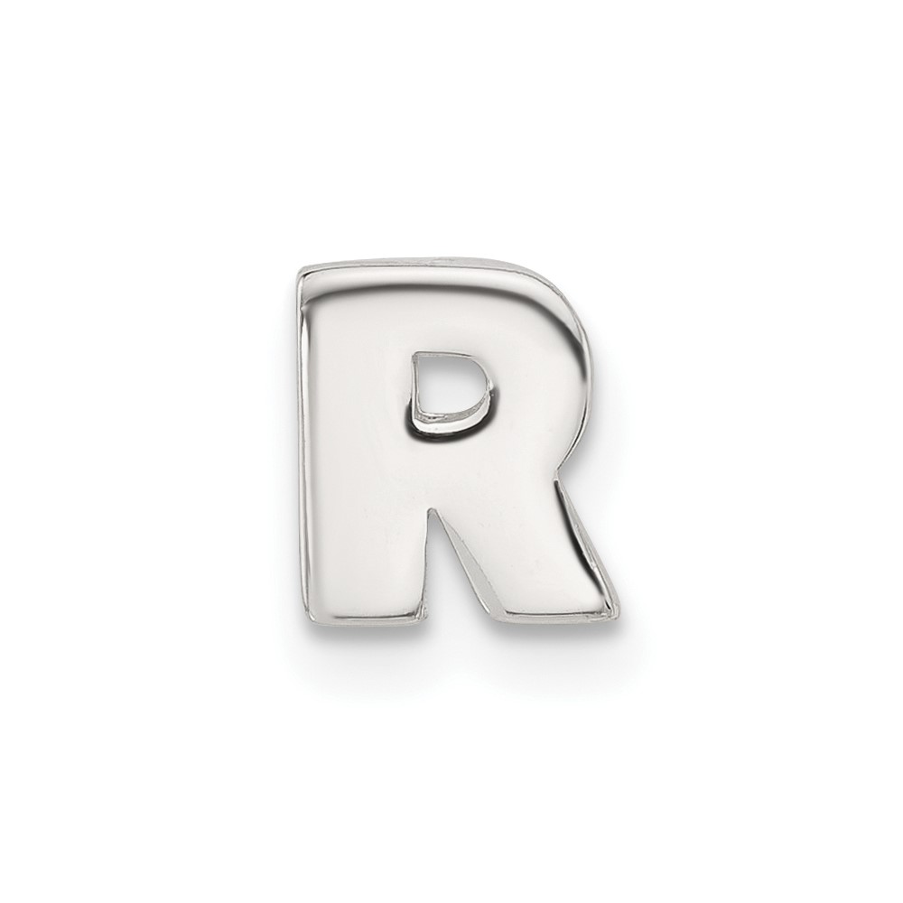 QC11488R.jpg Sterling Silver E-coated Letter R Slide Charm - Image 1
